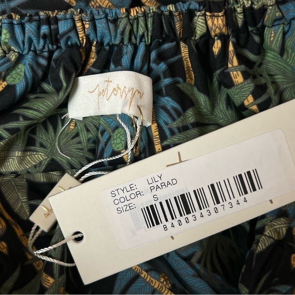 NWT PETERSYN 70s Off Shoulder Dark Tropical Renaissance Puffed Long Sleeve Top S - Picture 6 of 8